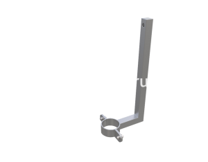 Кронштейн для светильника, нержавеющая сталь 250x80 мм + хомут Кронштейн для светильника, нержавеющая сталь 250x80 мм + хомут